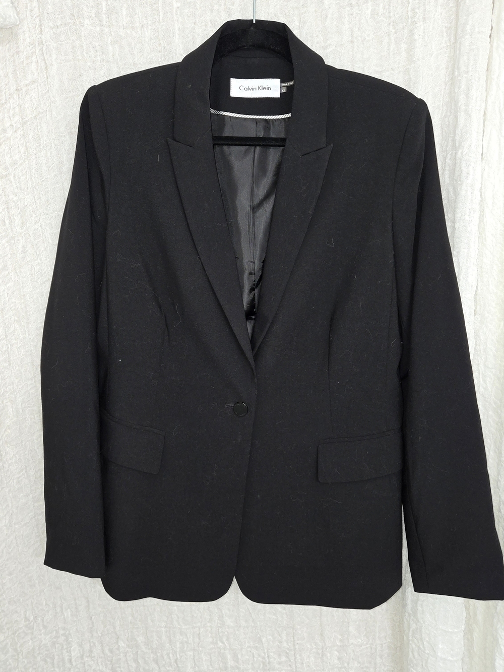 Calvin Klein Black Single-Button Women's Blazer